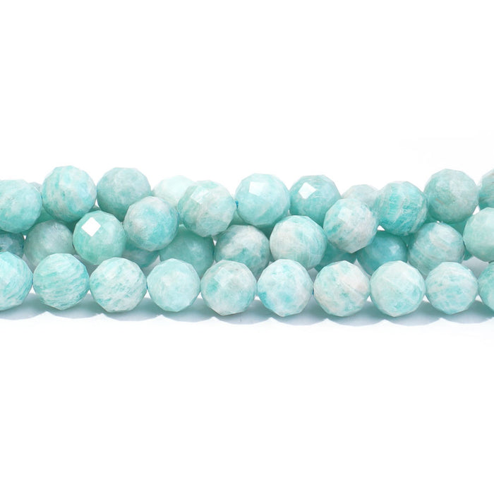 Brazilian Amazonite 8mm Round Faceted - 15-16 Inch