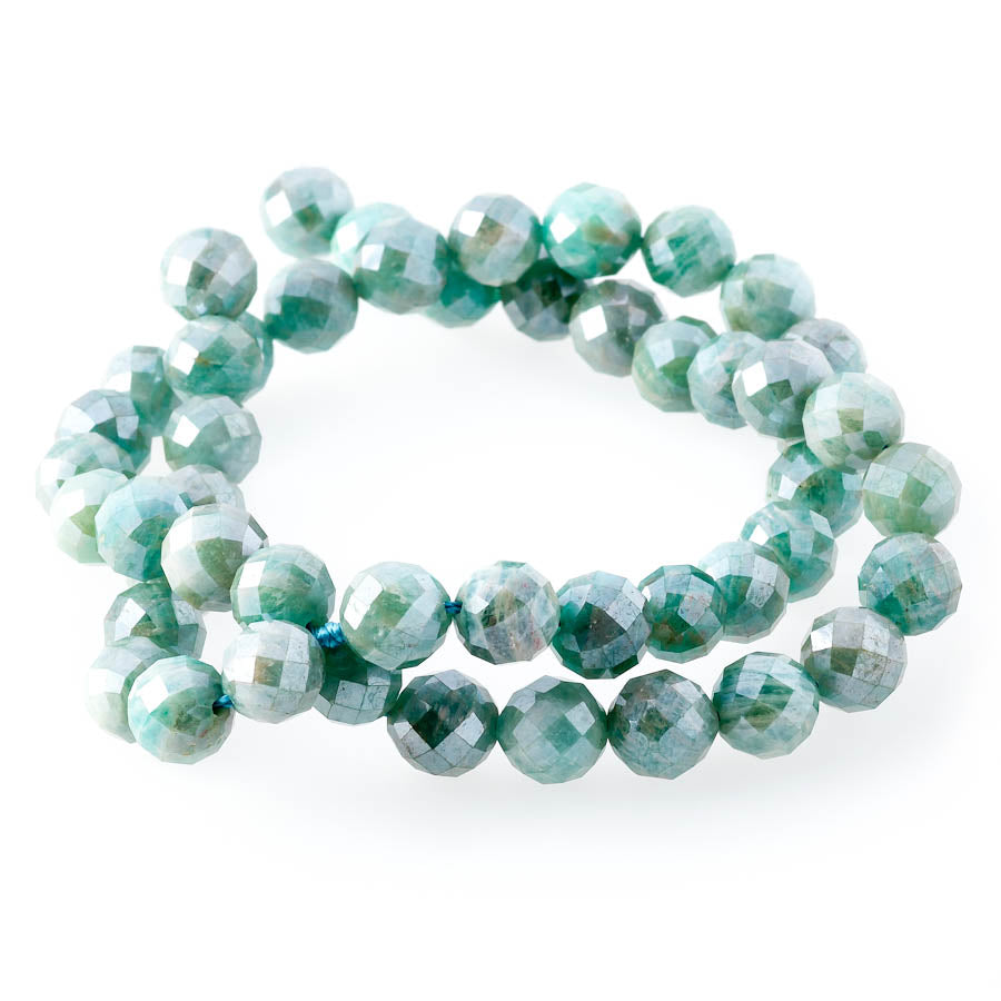 Brazilian Amazonite Plated 8mm Round Faceted - 15-16 Inch