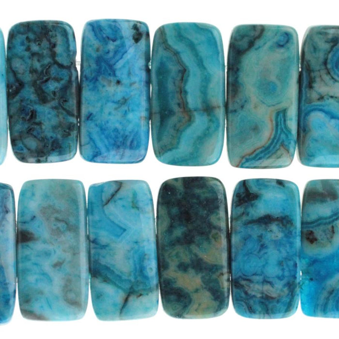 Blue Crazy Lace Agate 10x20mm Double Drill 8-Inch