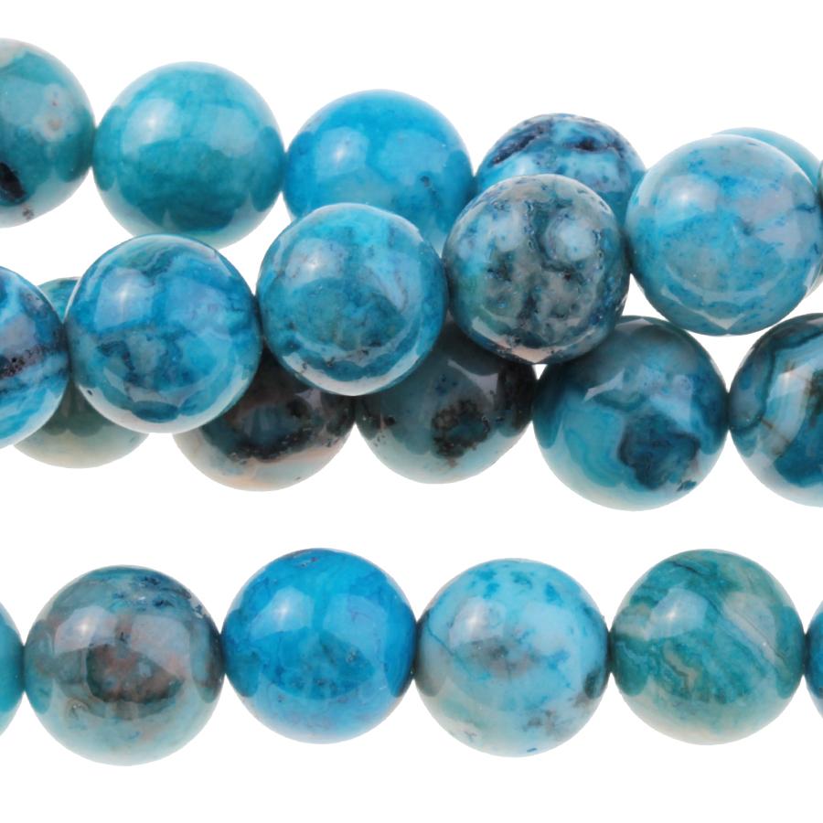 Blue Crazy Lace Agate 8mm Round 8-Inch
