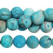 MATTE Blue Crazy Lace Agate 8mm Round 8-Inch