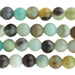 Black Gold Amazonite 8mm Large Hole Round 8-Inch