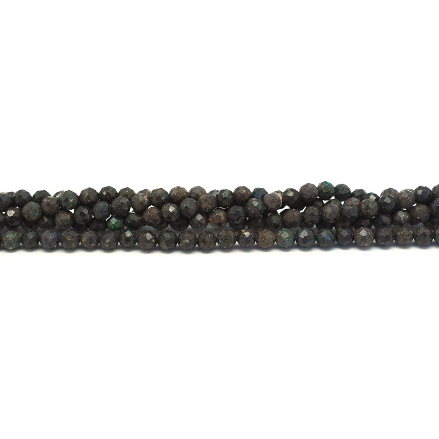 Black Opal Australian, Faceted 3mm Round - 15-16 Inch