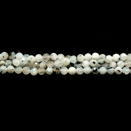 Blue Moonstone Faceted 4mm Round - 15-16 Inch