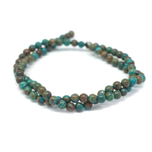 Blue Sky Jasper Dyed 4mm Round - 15-16 Inch