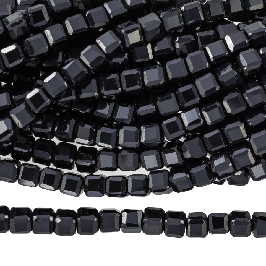Black Spinel 2mm Cube Table Cut - 15-16 Inch