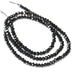 Black Spinel 3mm Diamond Faceted Rondelle 15-16 Inch