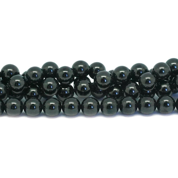 Black Spinel 8-9mm Round - 15-16 Inch