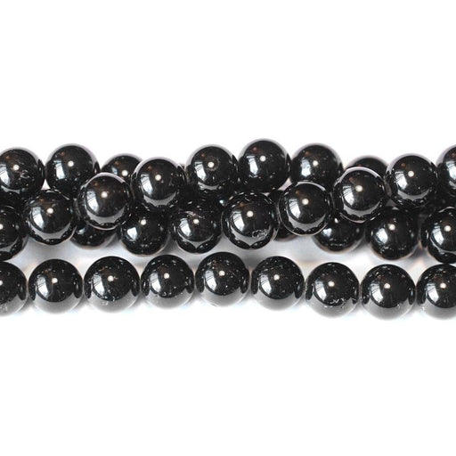 Black Tourmaline  8mm Round - 15-16 Inch