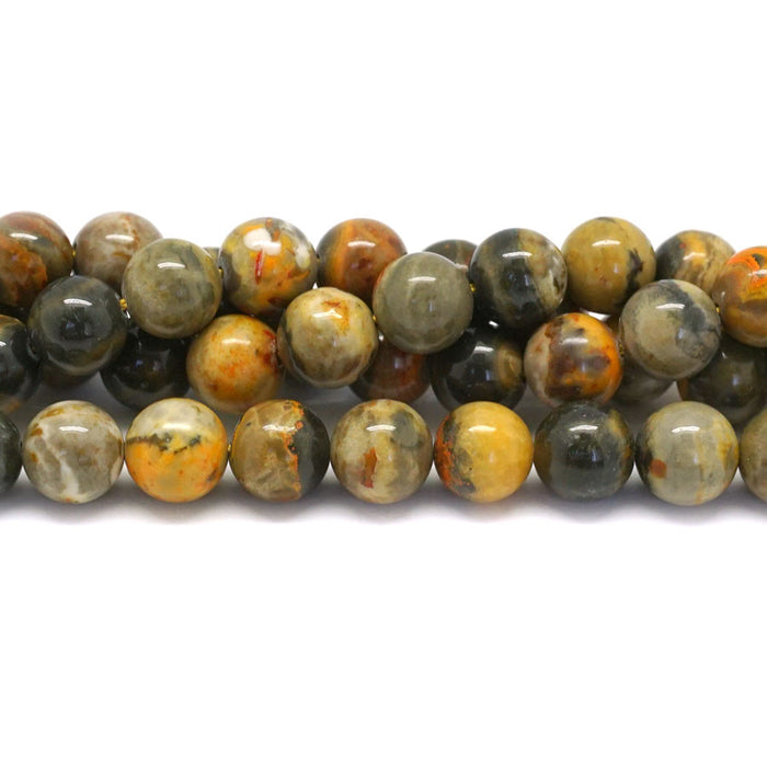 10mm Bumble Bee Jasper   Round - 15-16 Inch