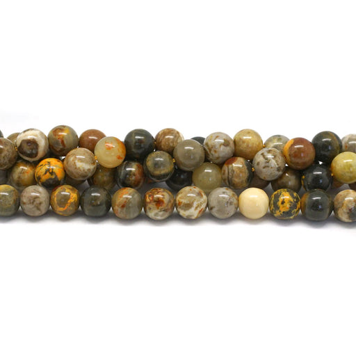 8mm Bumble Bee Jasper   Round - 15-16 Inch