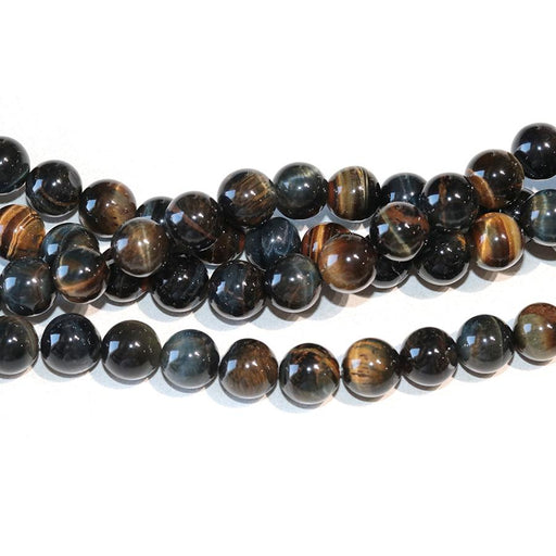 Blue & Yellow Tiger Eye 10mm Round 15-16 Inch