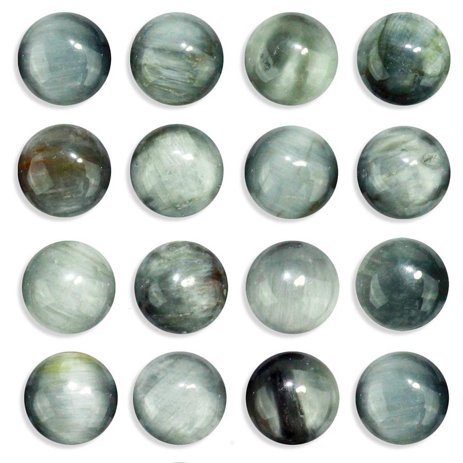 Cat's Eye 6mm Coin Cabochon