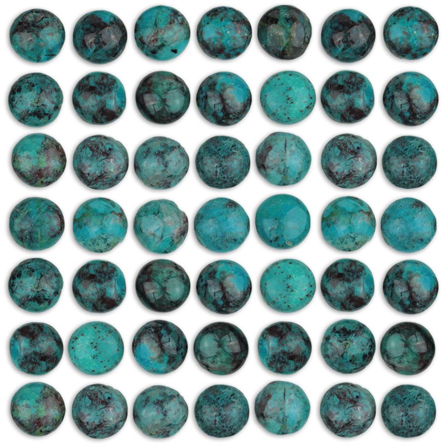 Chrysocolla 4mm Coin Cabochon