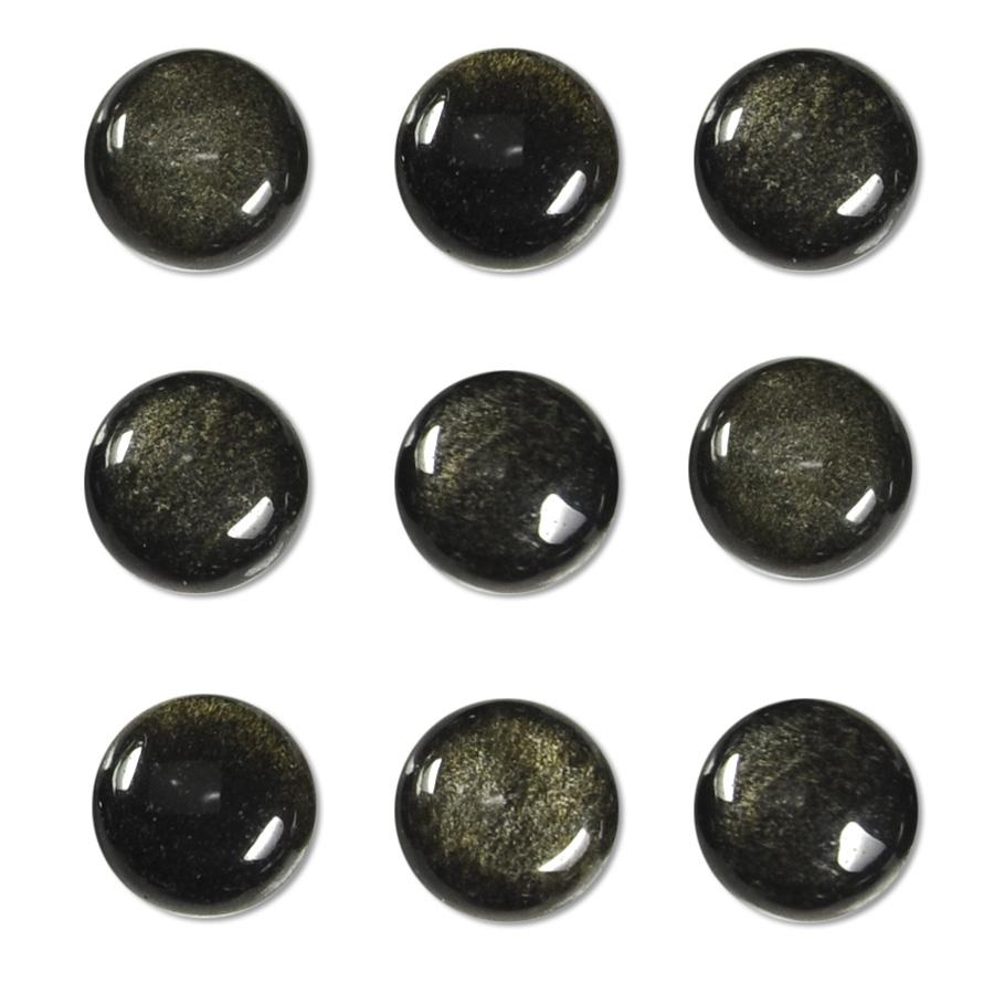 Golden Obsidian 10mm Coin Cabochon