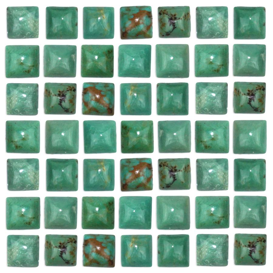 Natural Chinese Turquoise 4mm Square Cabochon