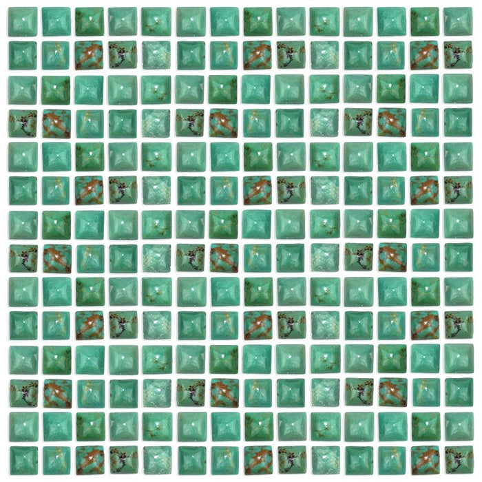 Natural Chinese Turquoise 4mm Square Cabochon