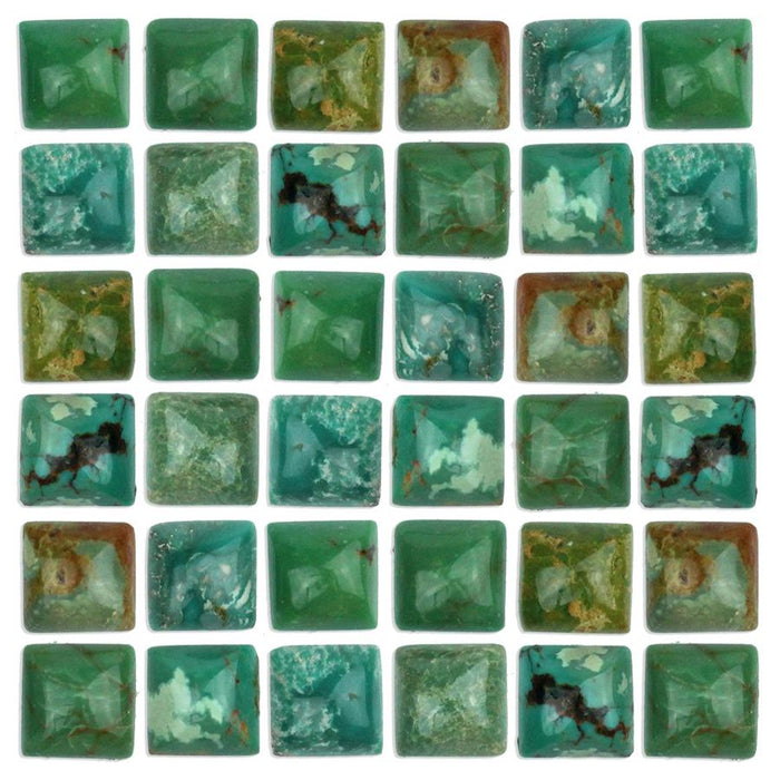 Natural Chinese Turquoise 5mm Square Cabochon