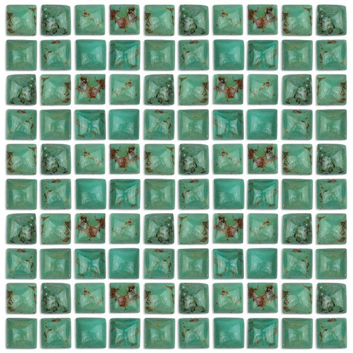 Natural Chinese Turquoise 7mm Square Cabochon