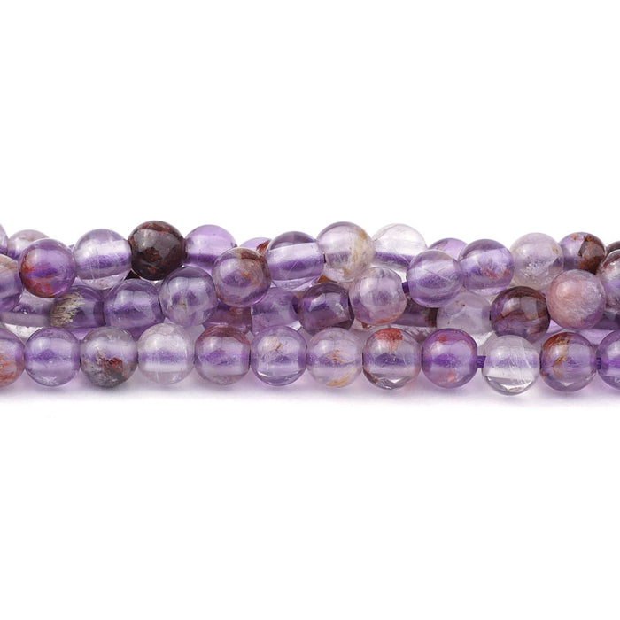 Cacoxenite 6mm Round Large Hole Beads - 8 Inch