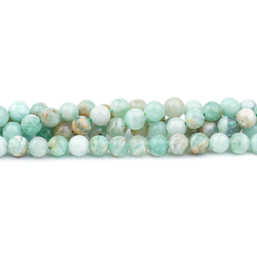 Green Crazy Lace Calcite 6mm Round - 15-16 Inch