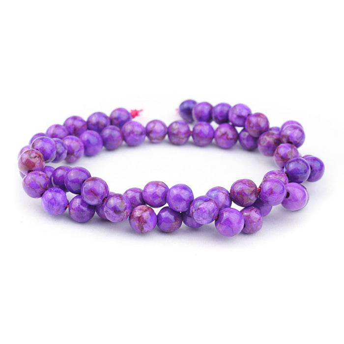 Purple Crazy Lace Calcite 6mm Round - Limited Editions - 15-16 inch