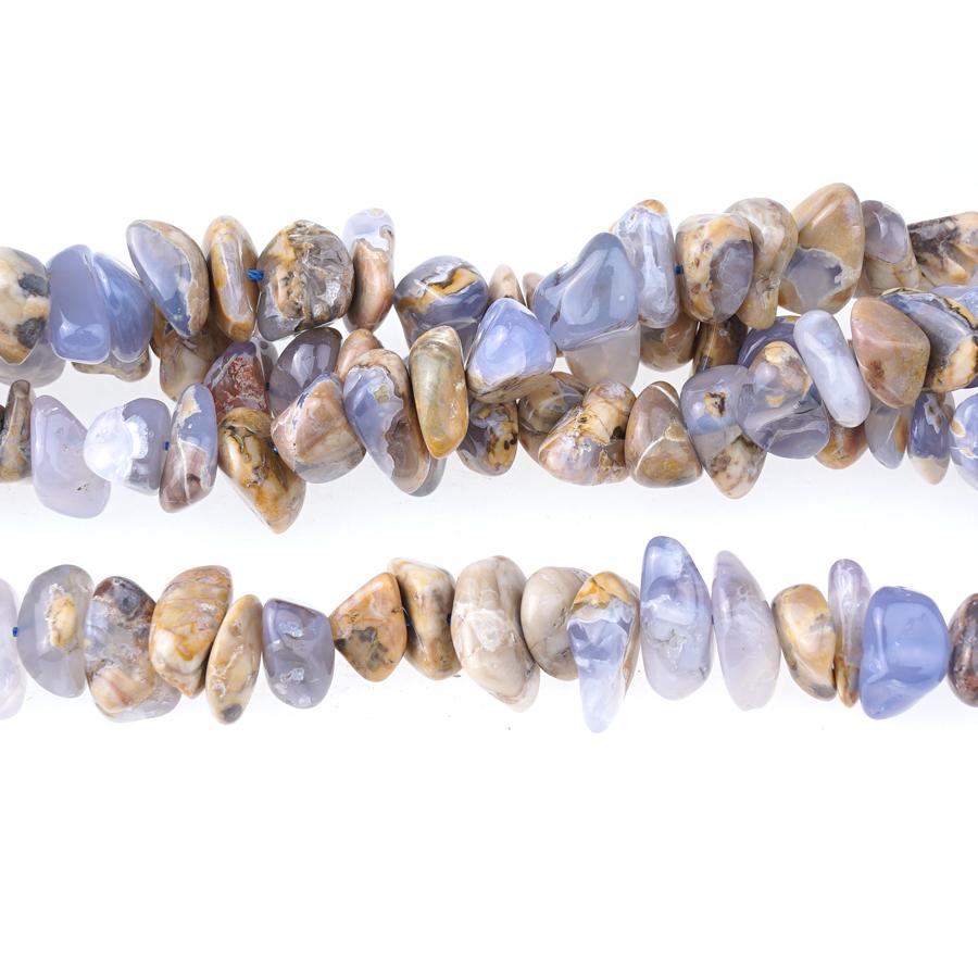 Chalcedony (Marbled)  10-13mm Chips - 15-16 Inch