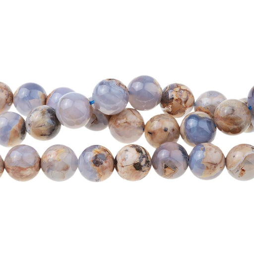 Blue Chalcedony (Marbled) 10mm Round 15-16 Inch