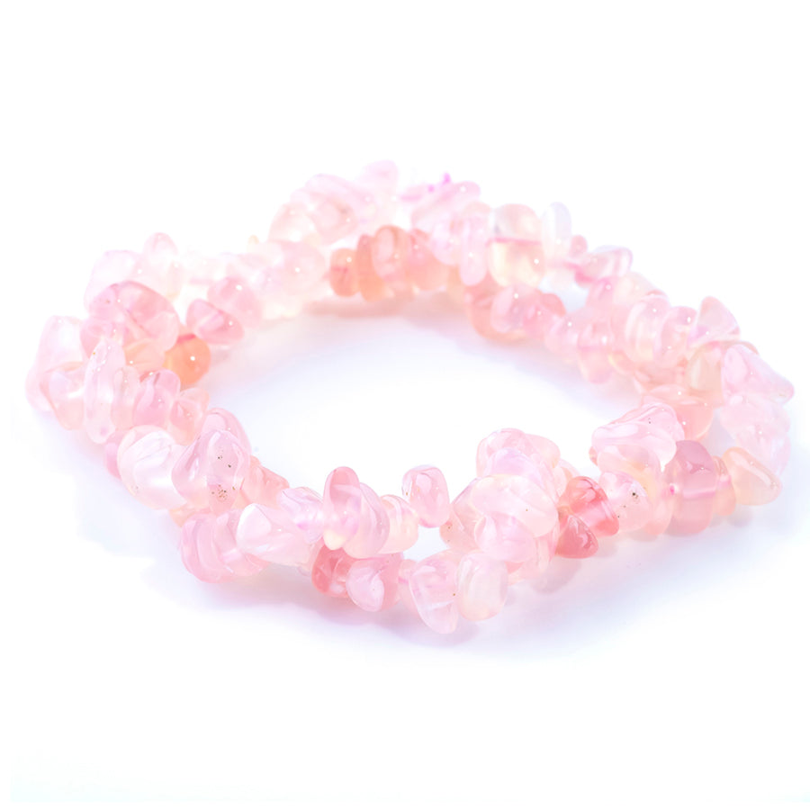 Chalcedony Pink 6-14mm Chips - 15-16 inch