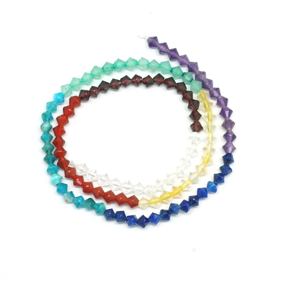 Chakra Faceted 4mm Bicone - 15-16 Inch