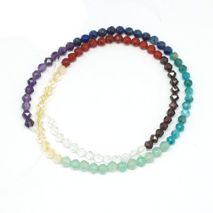 Chakra 4mm Faceted Double Heart - 15-16 Inch