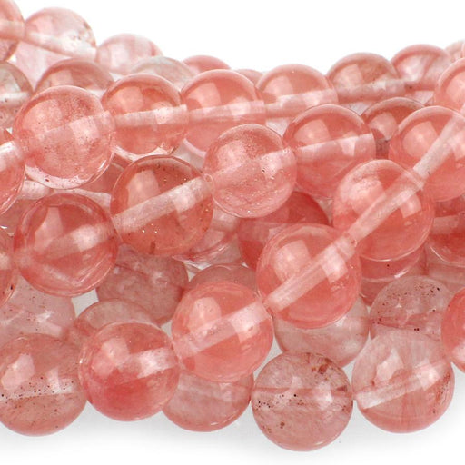 Cherry Quartz 10mm Round 8-Inch