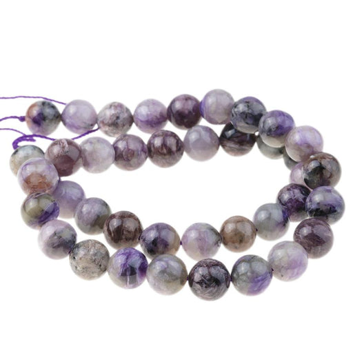 Charoite 10mm Round 15-16 Inch