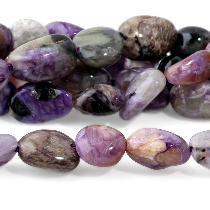 Charoite 7x9-8x10mm Pebble - 15-16 Inch