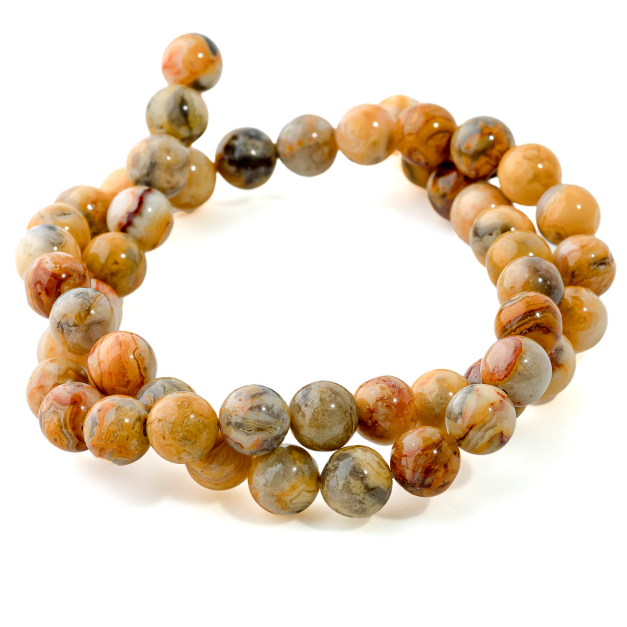 Crazy Lace Agate 8mm Round - 15-16 Inch
