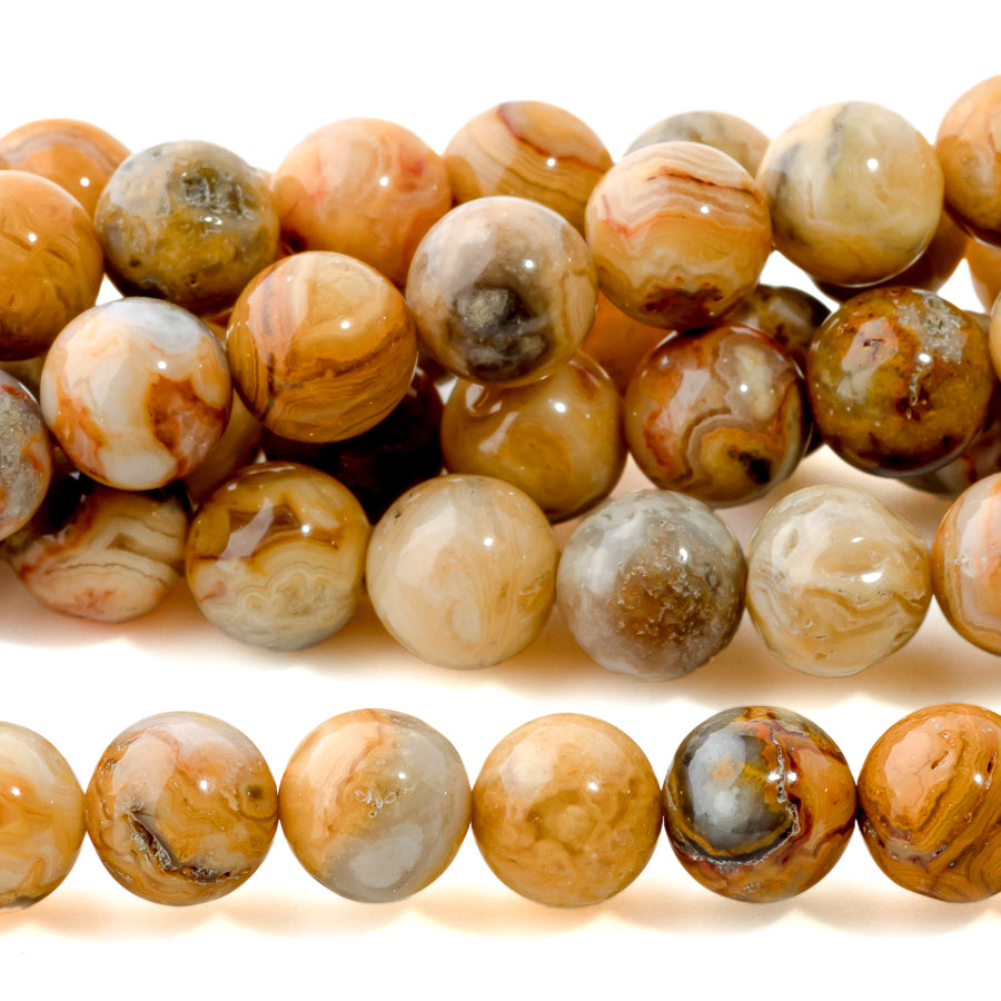 Crazy Lace Agate 8mm Round - 15-16 Inch