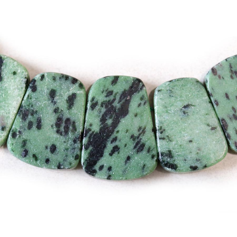 Zoisite 13x16-19x27mm Rounded Rough Collar 15-16 Inch