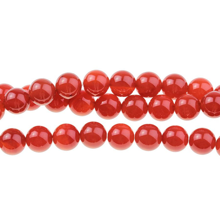 Carnelian 10mm Round 8-Inch