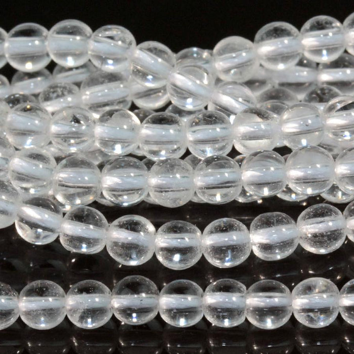 Crystal Quartz 4mm Round 15-16 Inch