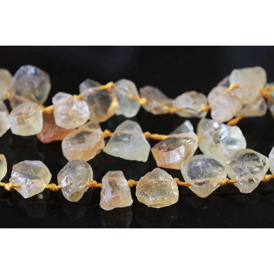 Citrine 10x14-14x18mm Top Drilled Graduated Rough Drop 15-16 Inch