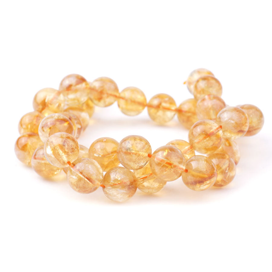 Citrine 10mm Round (Natural) AA Grade - Limited Editions - 15-16 inch