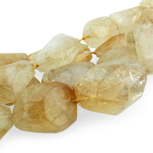 Citrine 15x26 Faceted Nugget 15-16 Inch