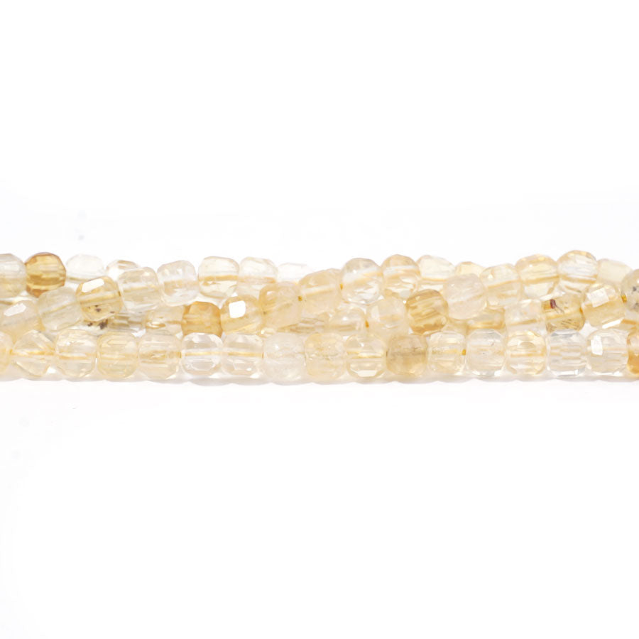 Citrine 4mm Cube Table Cut - 15-16 Inch
