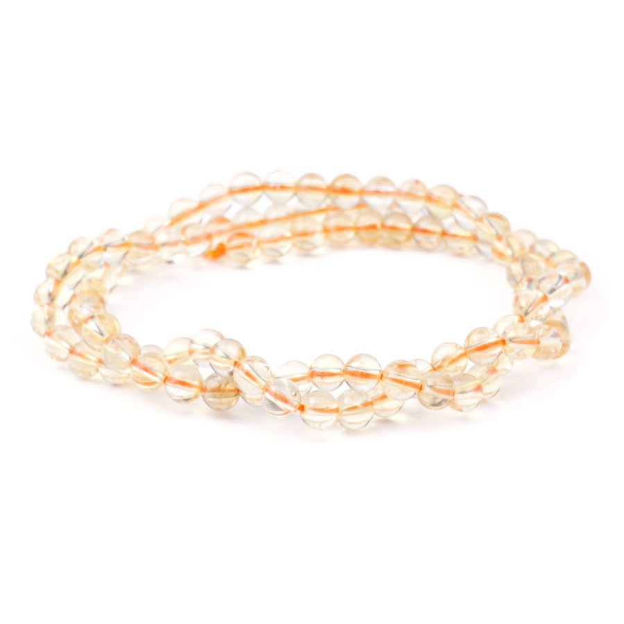 Citrine 4mm Round (Natural) A Grade - Limited Editions - 15-16 inch