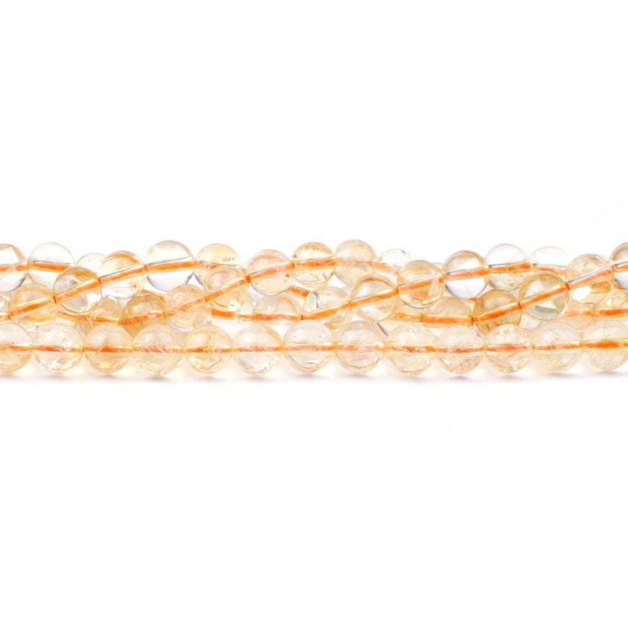 Citrine 6mm Round (Natural) A Grade - Limited Editions - 15-16 inch