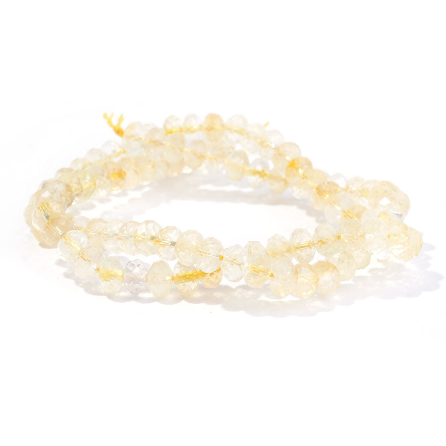 Citrine 6mm Faceted Rondelle 15-16 Inch