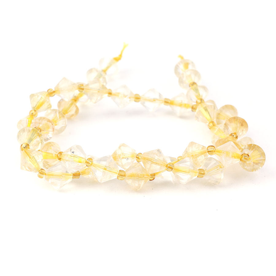 Citrine Natural 8mm Bicone Faceted - 15-16 Inch