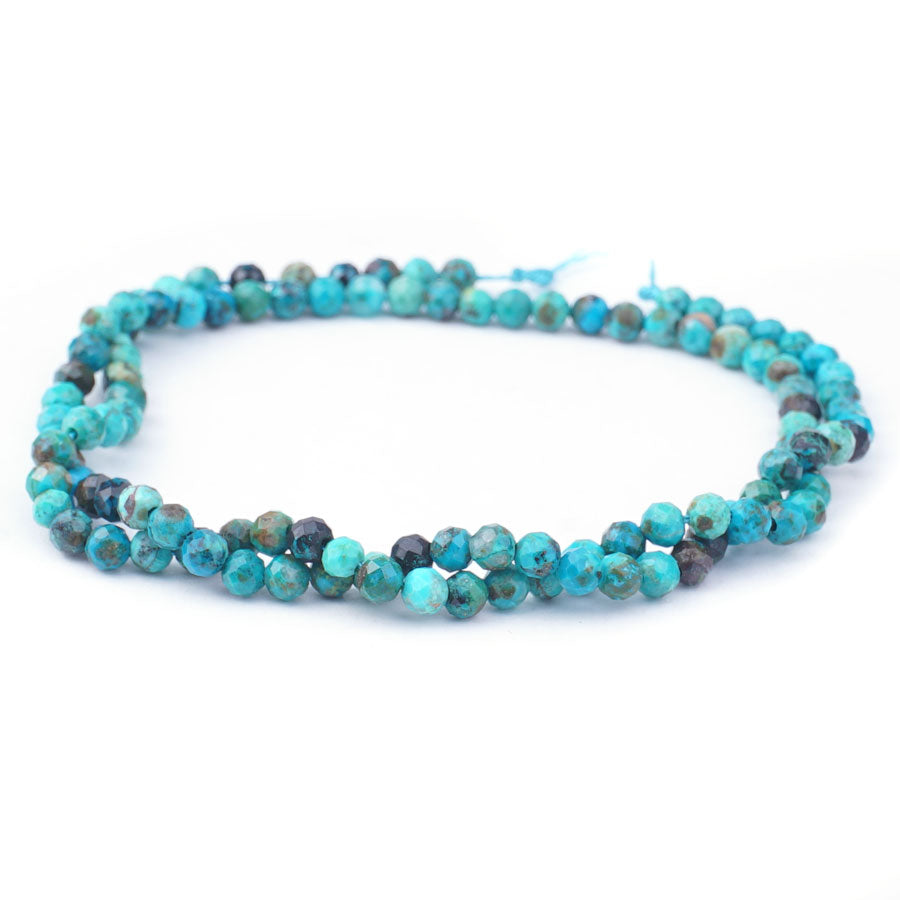 Chrysocolla 4mm Round Faceted AA Grade - Limited Editions - 15-16 inch
