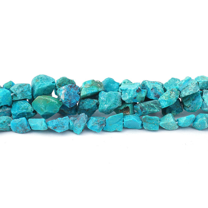 Chrysocolla 5X7mm-8X10mm Rough Nugget - 15-16 Inch