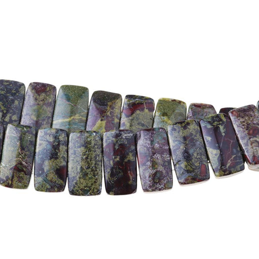 Dragon Blood Jasper 10x20 Double Drill 8-Inch